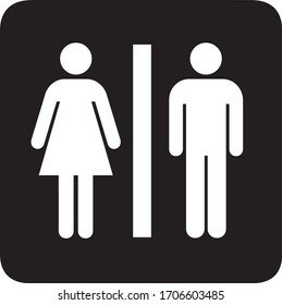 Illustration of man and woman, logo eps 10