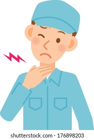 Illustration of a man working in factory