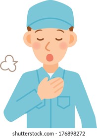 Illustration of a man working in factory