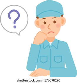 Illustration of a man working in factory