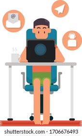 Illustration von Menschen, die von zu Hause aus arbeiten
