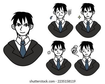 Illustration of a man working in the office
