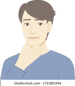 Illustration of a man / worried
