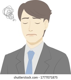 Illustration of a man / worried