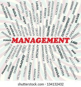 illustration of management concept.