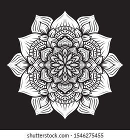 illustration of mandala flower design