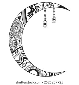 ilustração de uma lua mandala