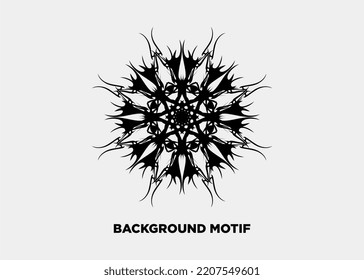 ILLUSTRATION OF MANDALA PATTERN ART BACKGROUND MOTIF