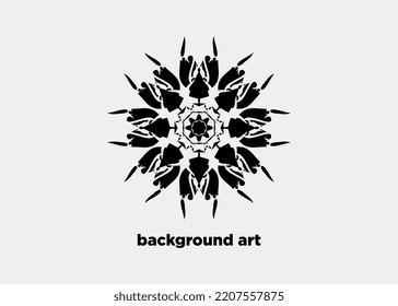 ILLUSTRATION OF MANDALA PATTERN FLOWER BACKGROUND MOTIF