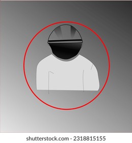 Ilustración del uso obligatorio de un casco en la zona de construcción