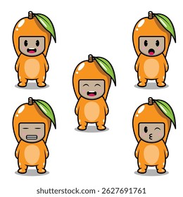 The Illustration of Mango Fruit Emoji