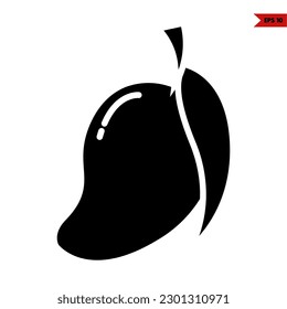 illustration of mango glyph icon 