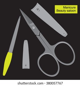 illustration manicure tools