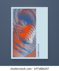 Illustration of an man's face created from small cubes. Anonymous social masking. Technology and robotics concept. Voxel art. 3D vector illustration.