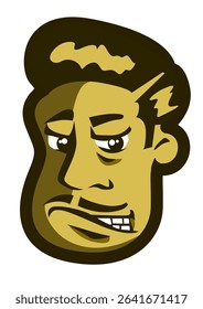illustration of a man's face with a quiff