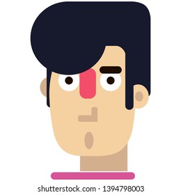 illustration of a man's face-vector graphic