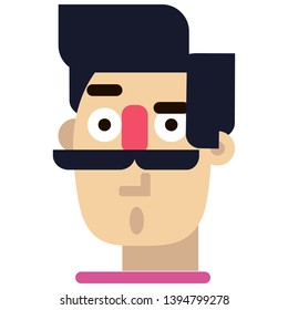 illustration of a man's face-vector graphic