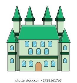 A Ilustração do Castelo da Mansão 