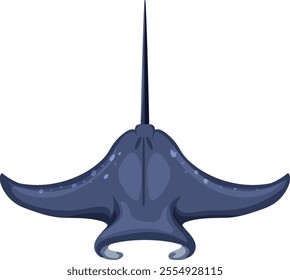 Illustration of a manta ray from above