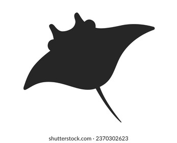 Illustration of manta ray silhouette.