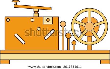 Illustration of a Manual Sewing Machine