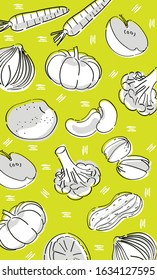 an illustration of many foods