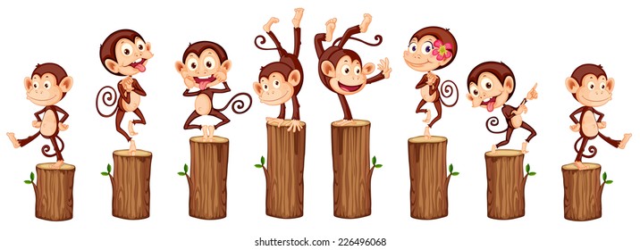 1,864 Cartoon Monkey Family Images, Stock Photos & Vectors | Shutterstock