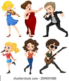 Illustration of many musicians