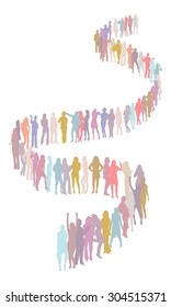 Illustration Many People 