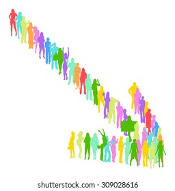 Illustration Many People 