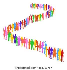 Illustration Many People 