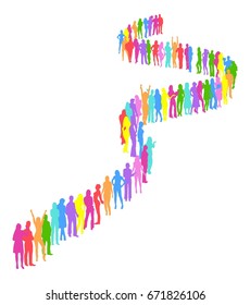 Illustration Many People 
