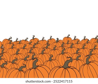 illustration of many pumpkins. images produced without the use of any form of AI software