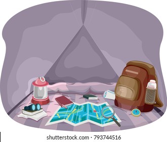 Inside Tent Camping Stock Vectors Images Vector Art Shutterstock