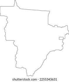 Illustration of the map of the Brazilian mid-western region