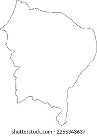 Illustration of the map of the Brazilian northeastern region