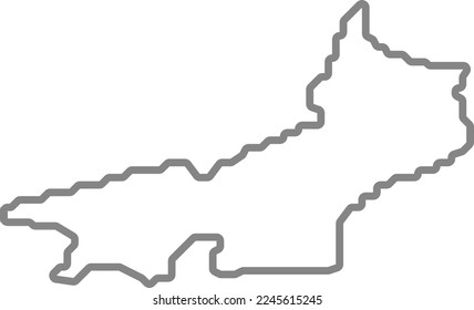 Illustration of the map of the Brazilian state of Rio de Janeiro