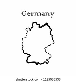 Illustration - map of the Germany in abstract style.
