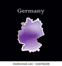 Illustration - map of the Germany in abstract style.