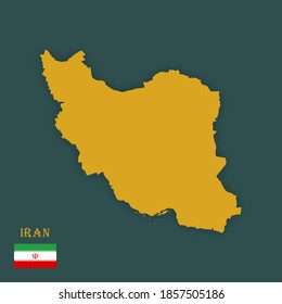 Illustration of a map of Iran
