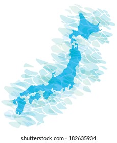 Illustration of map of Japan