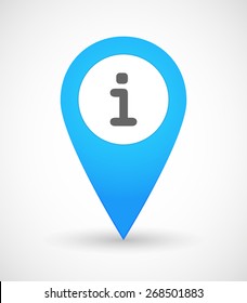 Illustration of a map mark icon with an info sign