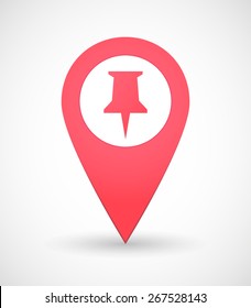 Illustration Of A Map Mark Icon With A Pinpoint