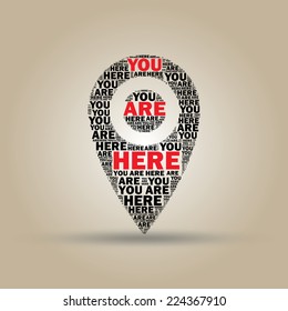 Illustration of map marker "You are here"