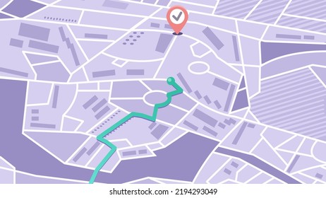 Ilustración del mapa y ruta al destino