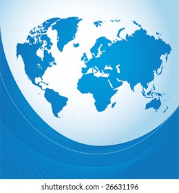 illustration of the map of the world