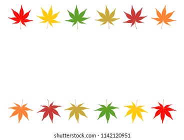 Illustration of maple: decorated frame