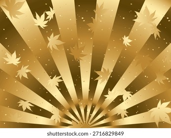 Illustration of a maple leaf and halo background