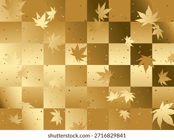 Illustration of a maple leaf and lattice background