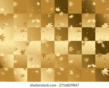 Illustration of a maple leaf and lattice background